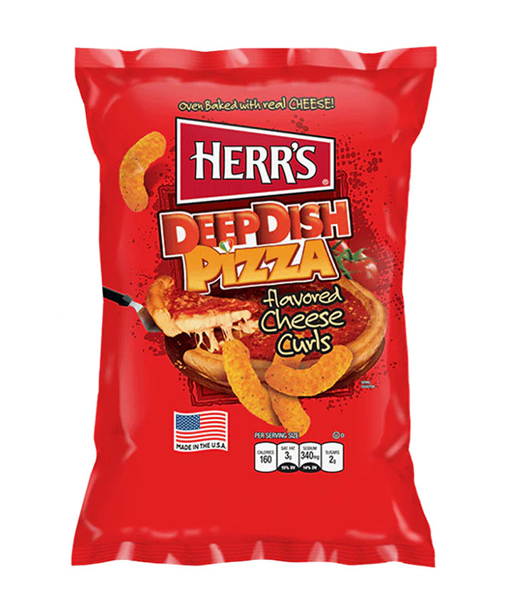 Herr's Baked Cheese Curls Deep Dish Pizza