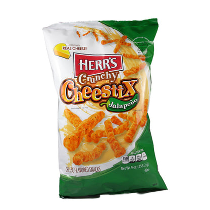 Herr's Crunchy Cheestix Jalapeño (8 x 227g) - AmerikaanseGroothandel