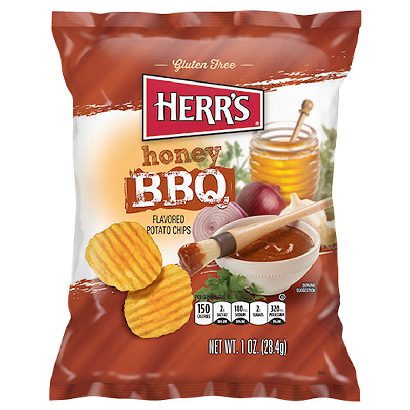 Herr's Potato Chips Honey BBQ (42 x 28g) - AmerikaanseGroothandel.nl