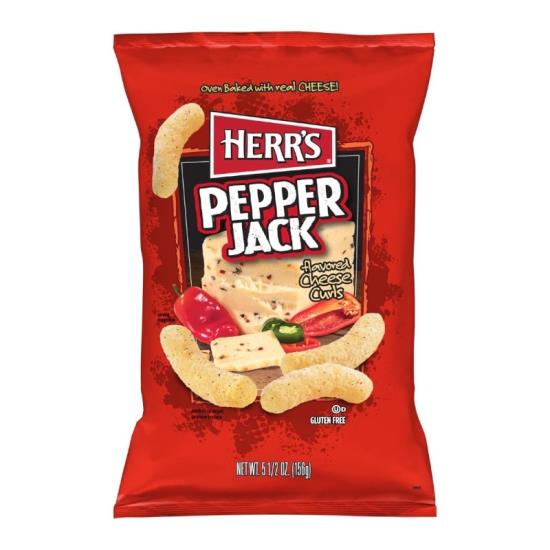 Herr's Baked Cheese Curls Pepper Jack (12 x 156g) - AmerikaanseGroothandel.nl