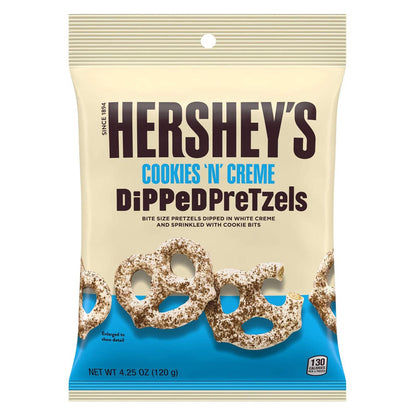 Hershey's Dipped Pretzels Cookies 'N' Creme (12 x 120g) - AmerikaanseGroothandel