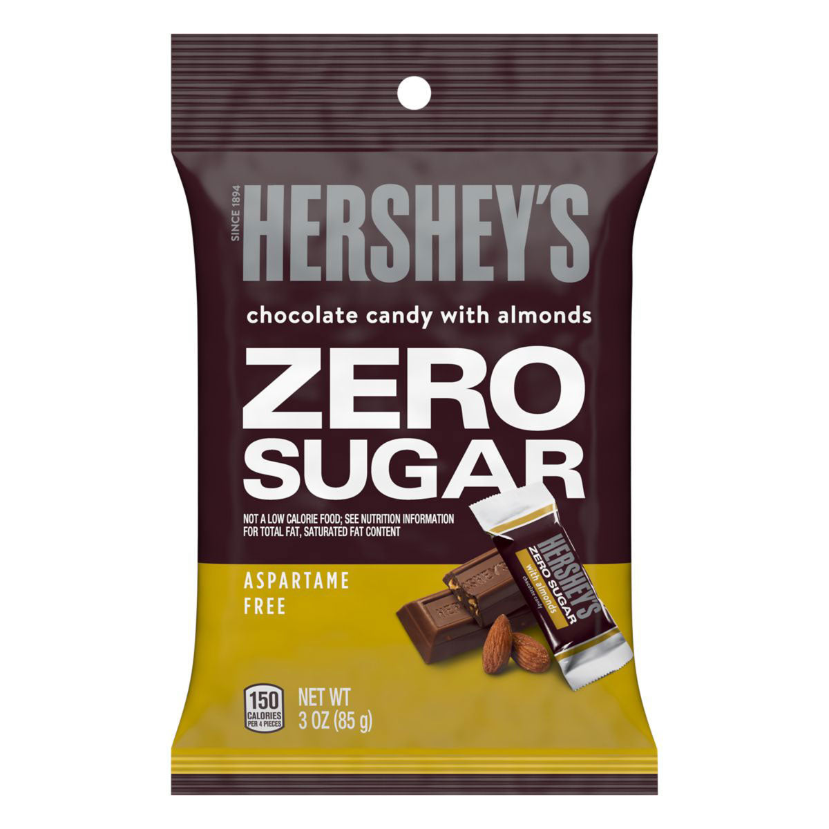 Hershey's Chocolate with Almonds Zero Sugar (12 x 85g)