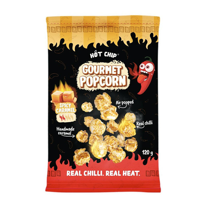 Hot Chip Gourmet Popcorn Spicy Caramel (17 x 120g) - AmerikaanseGroothandel