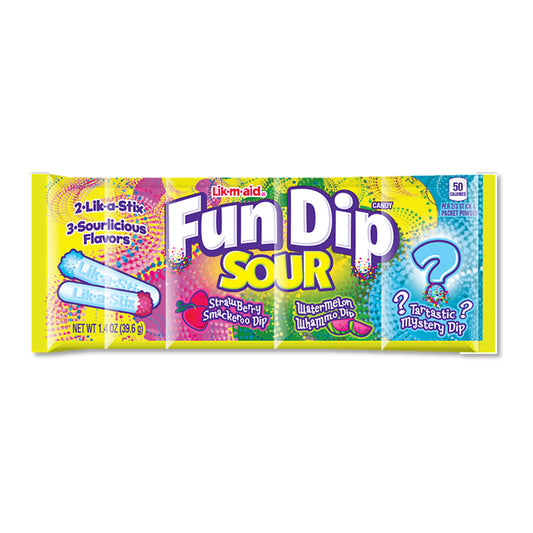 Lik-M-Aid Fun Dip Sour (24 x 40g) - AmerikaanseGroothandel.nl