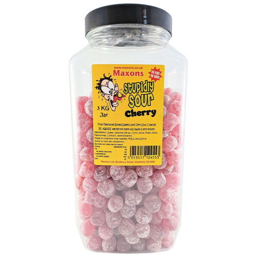 Maxons Stupidly Sour Jar Cherry