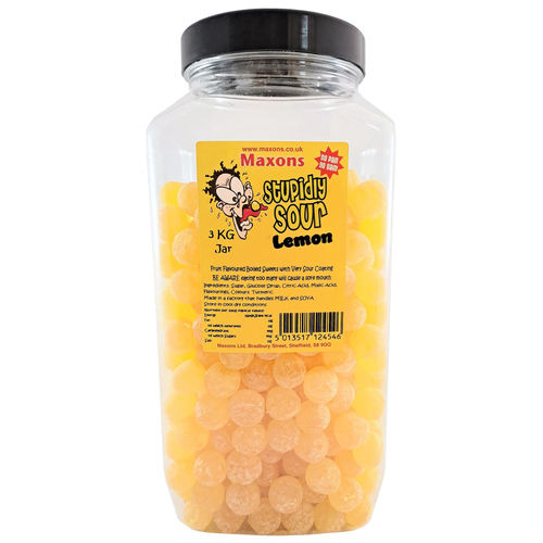 Maxons Stupidly Sour Jar Lemon