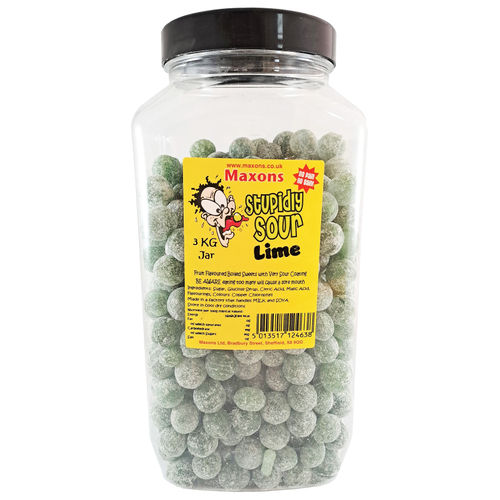 Maxons Stupidly Sour Jar Lime