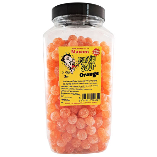 Maxons Stupidly Sour Jar Orange
