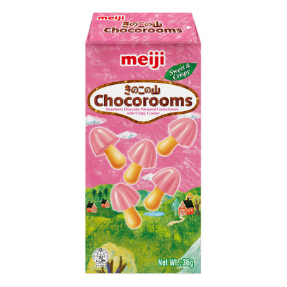 Meiji Chocorooms Strawberry (10 x 36g) - AmerikaanseGroothandel