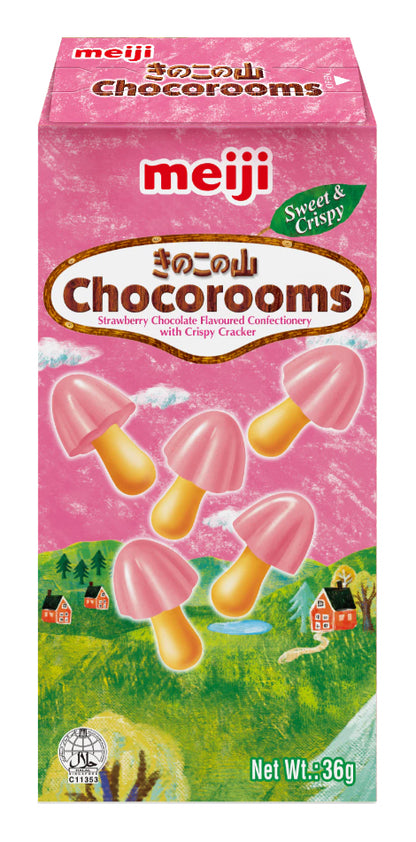 Meiji Chocorooms Strawberry