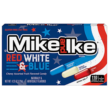 Mike and Ike Red, White & Blue (12 x 120g) - AmerikaanseGroothandel