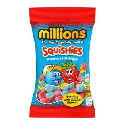 Millions Squishies Strawberry & Bubblegum (12 x 130g) - AmerikaanseGroothandel