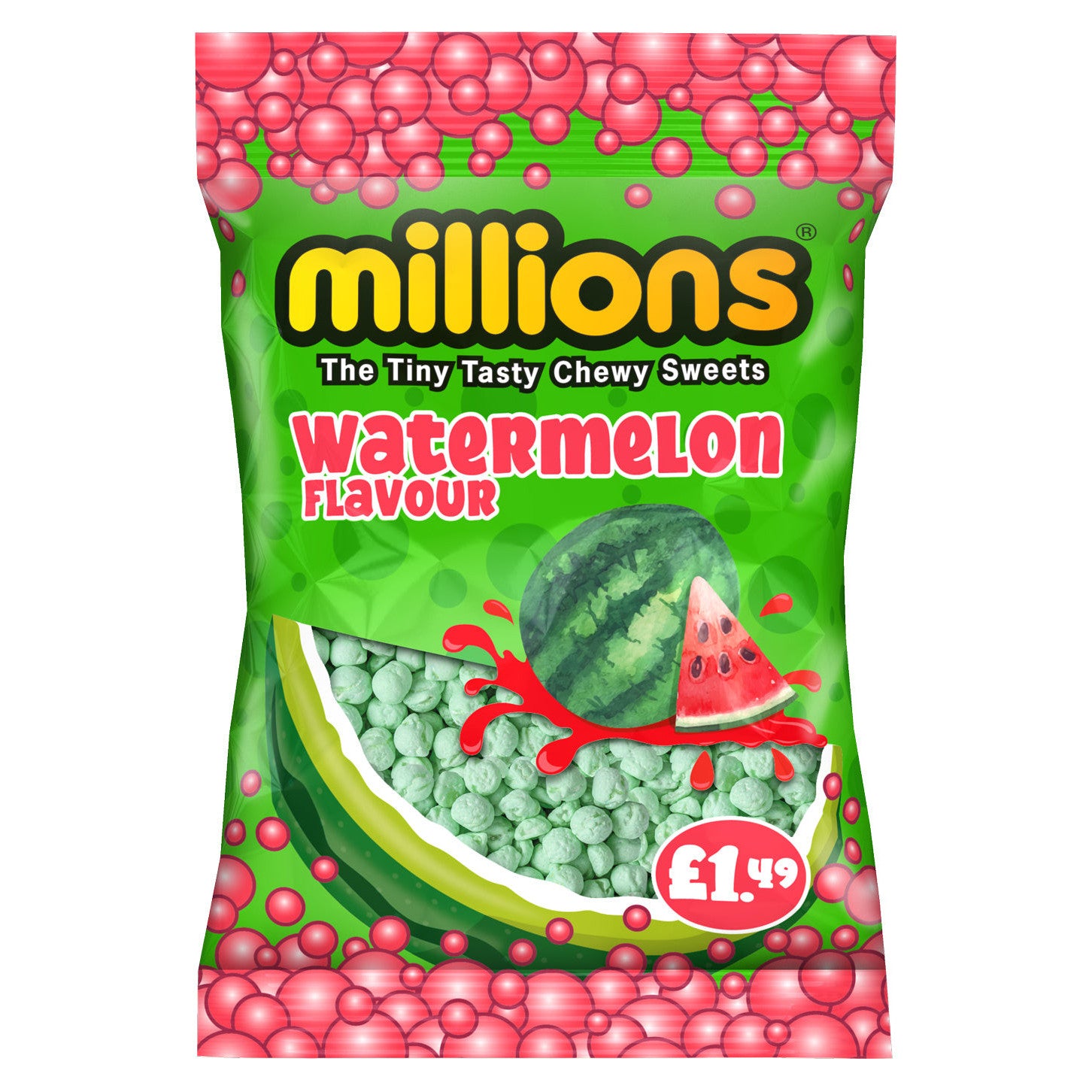 Millions Watermelon (12 x 110g) - AmerikaanseGroothandel.nl