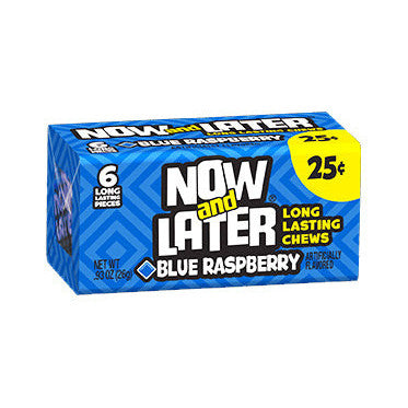 Now & Later Blue Raspberry (24 x 26g) - AmerikaanseGroothandel.nl