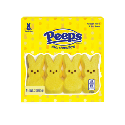 Peeps Marshmallow Bunnies Yellow 8 Pack