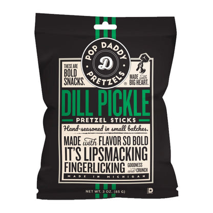 Pop Daddy Pretzels Dill Pickle (15 x 85g) - AmerikaanseGroothandel