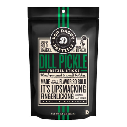 Pop Daddy Pretzels Dill Pickle (12 x 212g) - AmerikaanseGroothandel