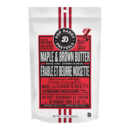 Pop Daddy Pretzels Maple & Brown Butter (12 x 212g) - AmerikaanseGroothandel.nl