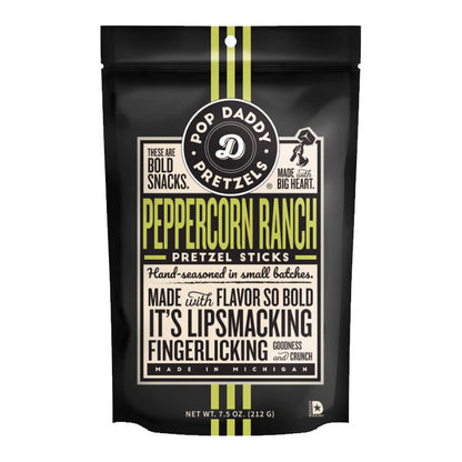 Pop Daddy Pretzels Peppercorn Ranch (12 x 212g) - AmerikaanseGroothandel