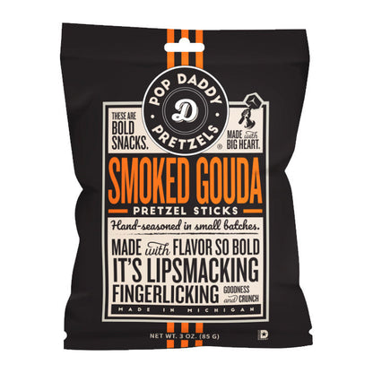 Pop Daddy Pretzels Smoked Gouda (15 x 85g) - AmerikaanseGroothandel