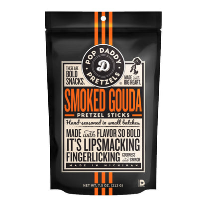 Pop Daddy Pretzels Smoked Gouda (12 x 212g) - AmerikaanseGroothandel