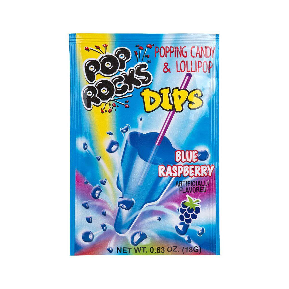 Pop Rocks Dips Blue Raspberry (18 x 18g) - AmerikaanseGroothandel.nl