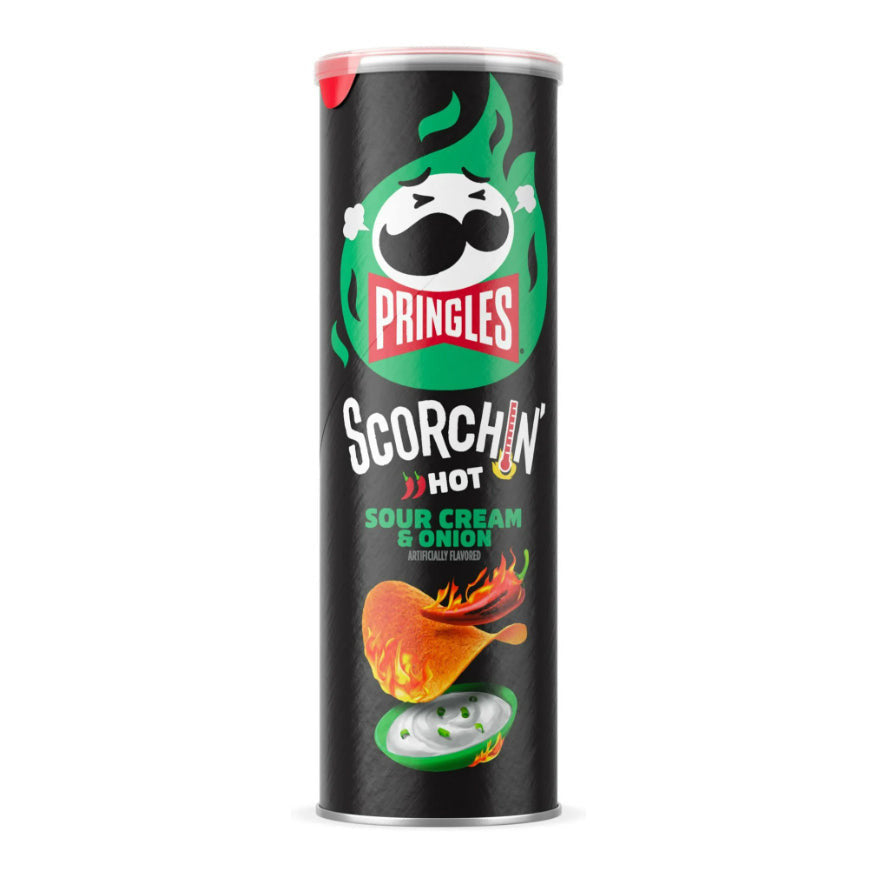 Pringles Scorchin' Hot Sour Cream & Onion (14 x 158g) - AmerikaanseGroothandel