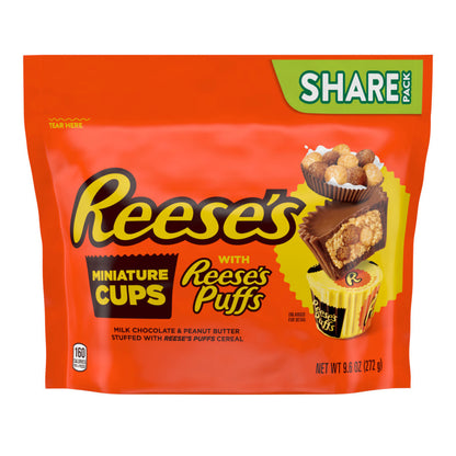 Reese's Miniature Peanut Butter Cups with Reese's Puffs Share Pack (8 x 272g) - AmerikaanseGroothandel