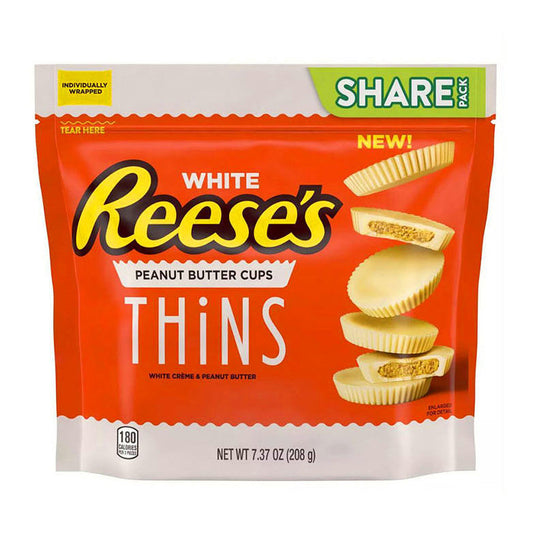 Reese's Peanut Butter Cups Thins White (8 x 208g) - AmerikaanseGroothandel.nl