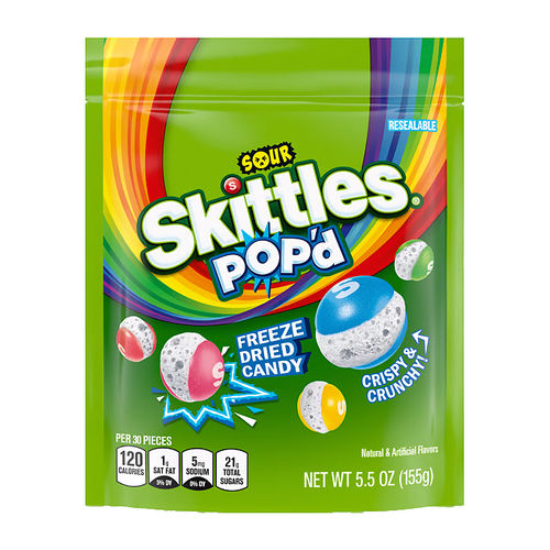 Skittles POP'd Freeze Dried Candy Sour