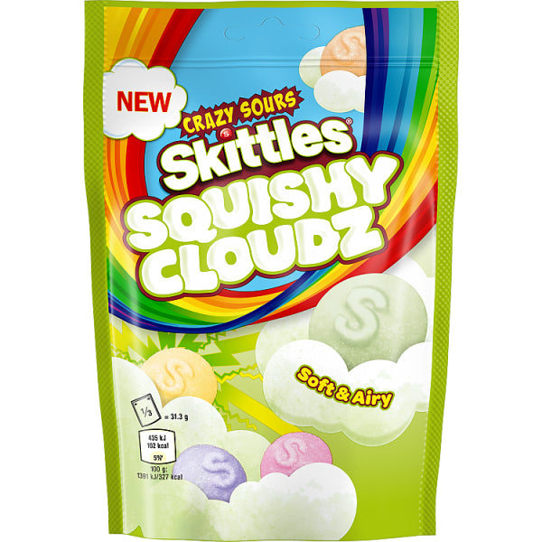 Skittles Squishy Cloudz Crazy Sours (18 x 94g) - AmerikaanseGroothandel