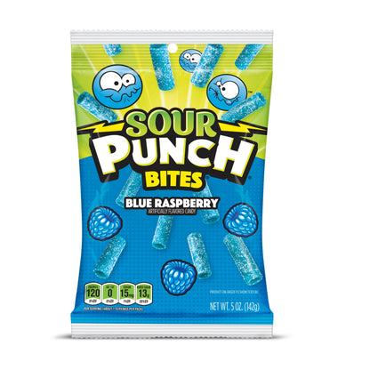 Sour Punch Bites Blue Raspberry (12 x 142g) - AmerikaanseGroothandel