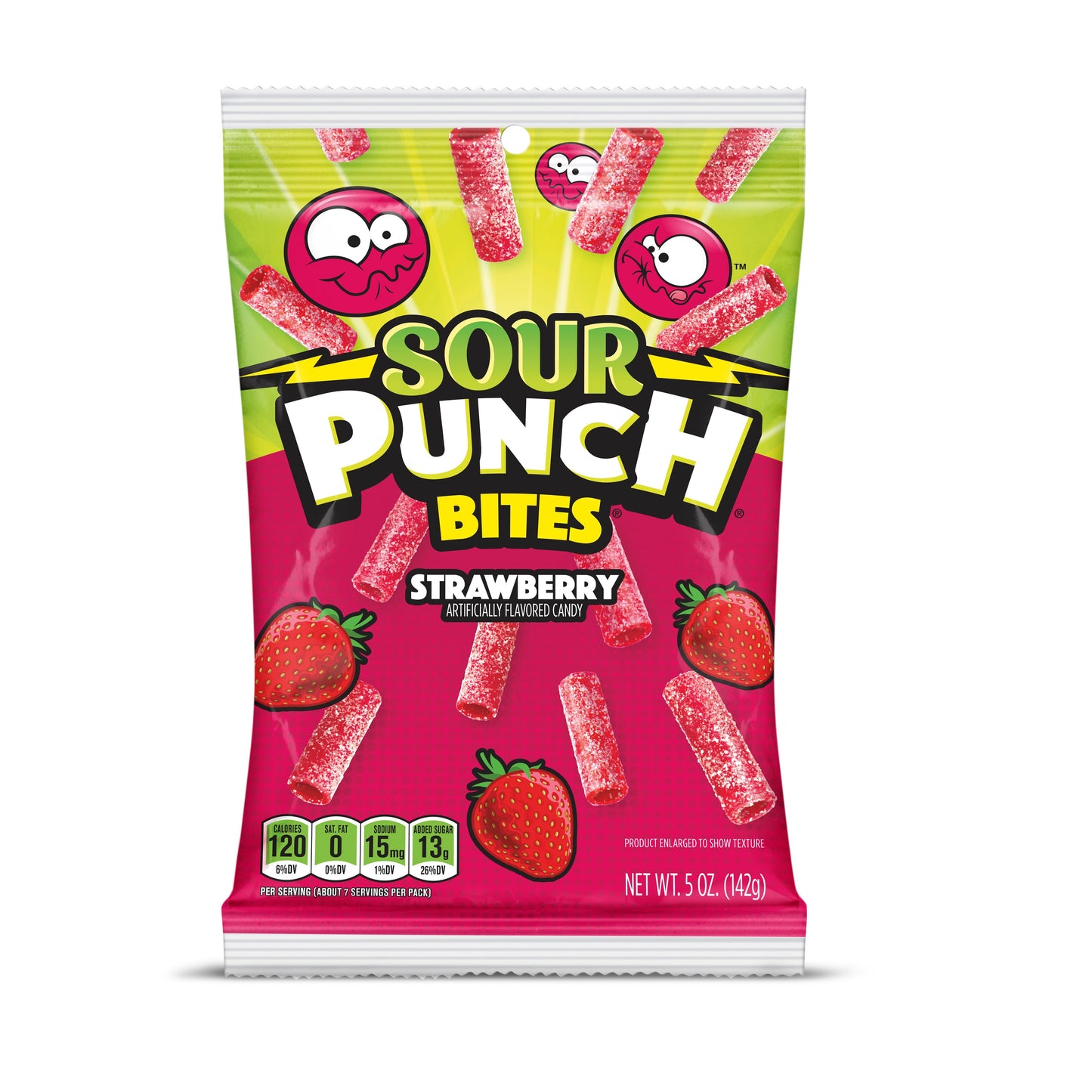 Sour Punch Bites Strawberry (12 x 142g) - AmerikaanseGroothandel.nl