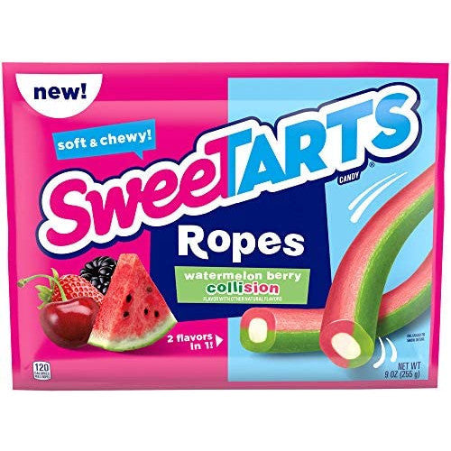 SweeTARTS Ropes Collision Watermelon Berry (12 x 255g) - AmerikaanseGroothandel