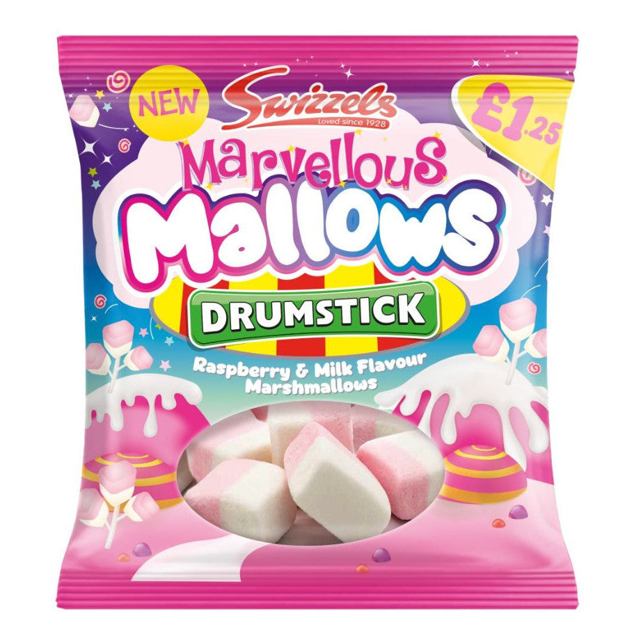 Swizzels Drumstick Marvellous Mallows £1.25 PMP (12 x 100g)