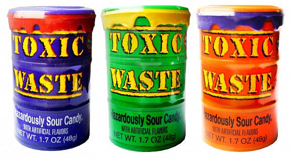 Toxic Waste Sour Candy Drums Special Edition Colors (12 x 48g)