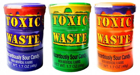 Toxic Waste Sour Candy Drums Special Edition Colors (12 x 48g) - AmerikaanseGroothandel