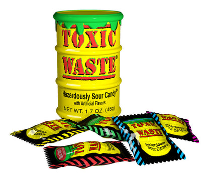 Toxic Waste Sour Candy Drum Yellow