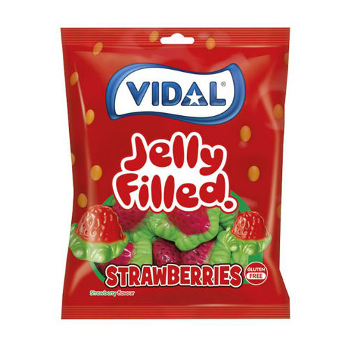 Vidal Jelly Filled Strawberries (14 x 90g) - AmerikaanseGroothandel