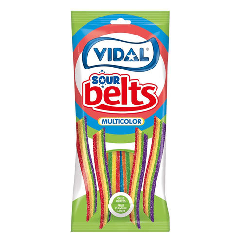 Vidal Sour Belts Rainbow (14 x 90g) - AmerikaanseGroothandel