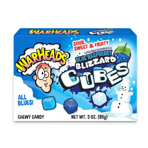 Warheads Blizzard Cubes Blue Raspberry