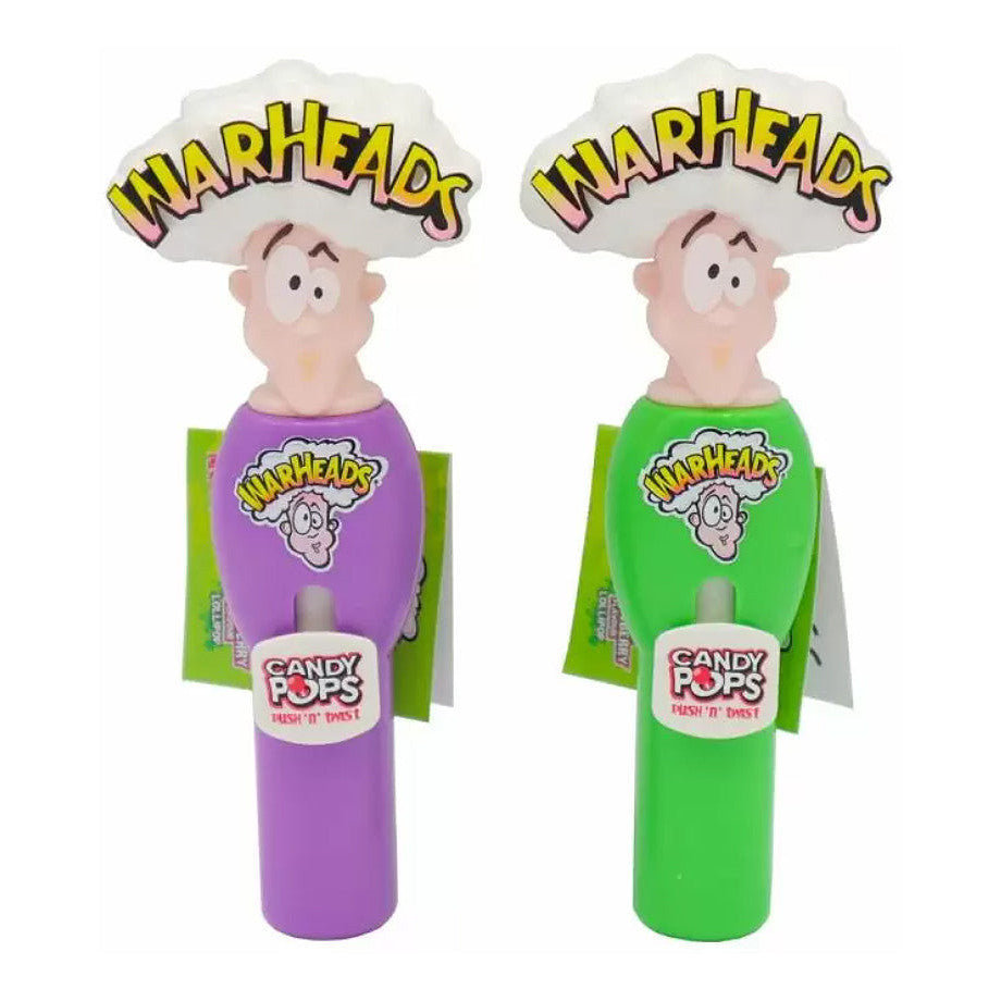 Warheads Candy Pop Push N Twist Lollipop (Doos van 12) - AmerikaanseGroothandel