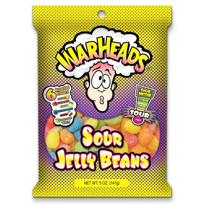 Warheads Jelly Beans Sour (12 x 142g) - AmerikaanseGroothandel