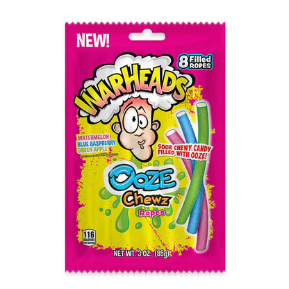 Warheads Ooze Chewz Ropes (12 x 85g) - AmerikaanseGroothandel