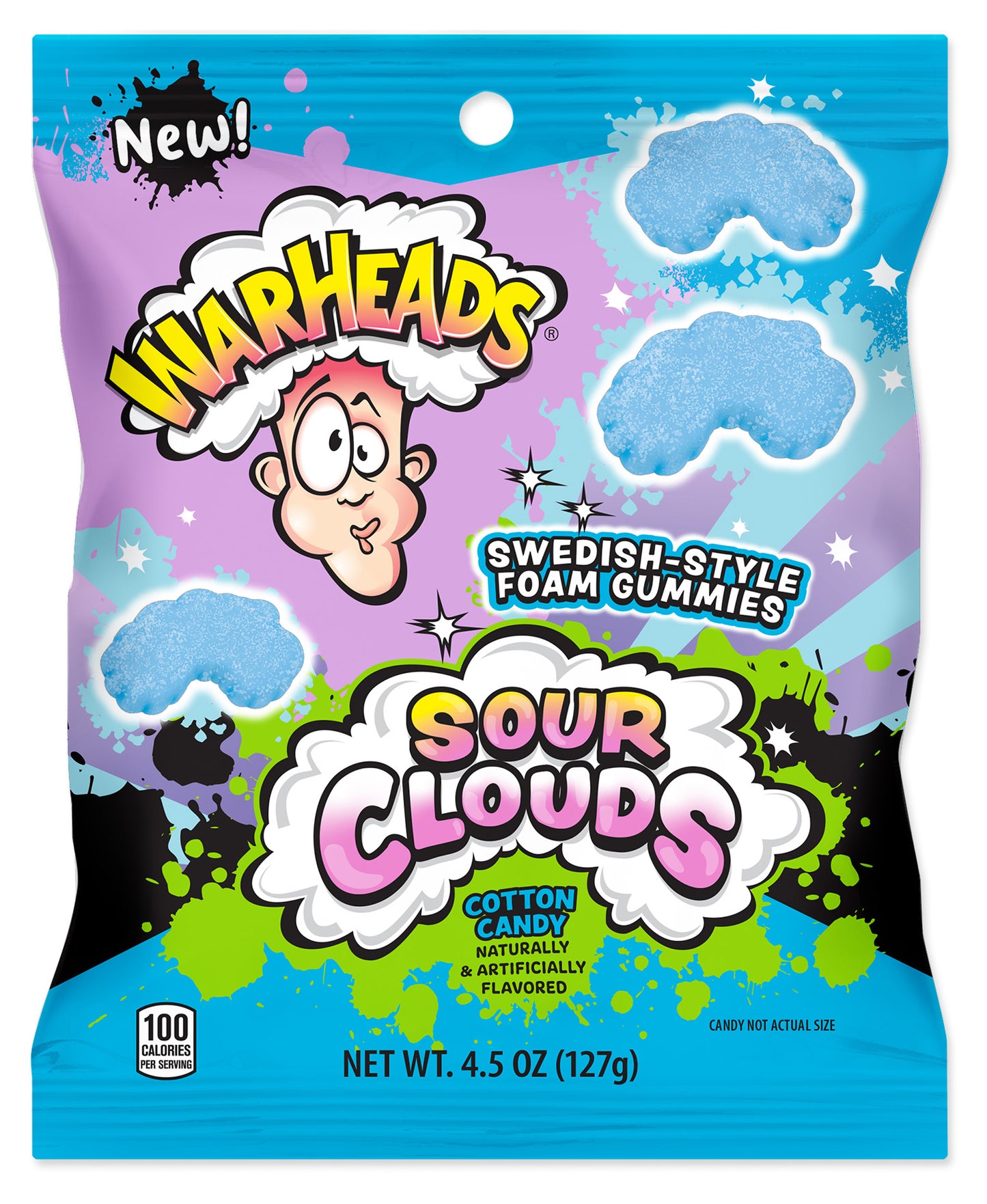 Warheads Sour Clouds Cotton Candy (12 x 127g)
