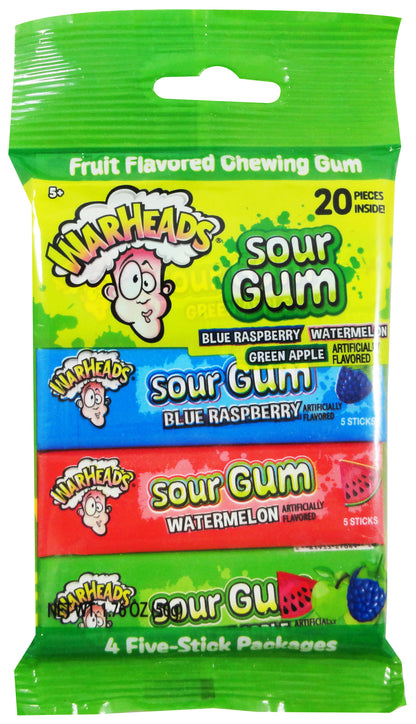 Warheads Sour Gum 4 Pack