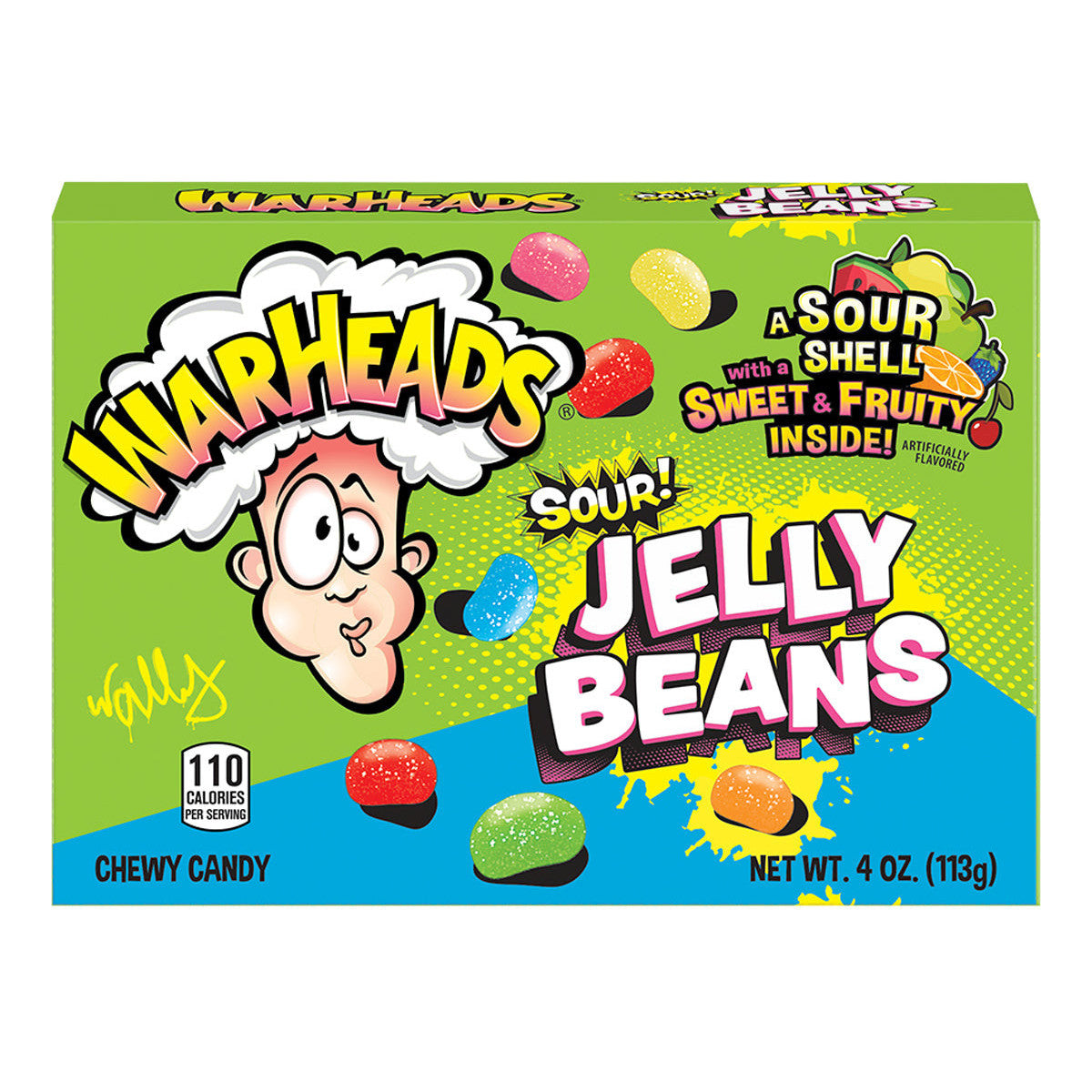 Warheads Sour Jelly Beans (12 x 113g) - AmerikaanseGroothandel