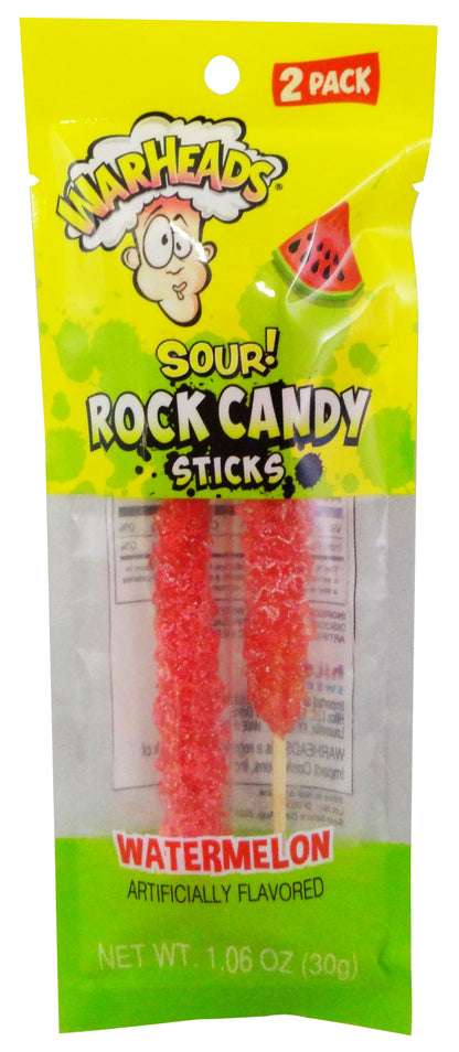 Warheads Sour! Rock Candy Sticks Watermelon