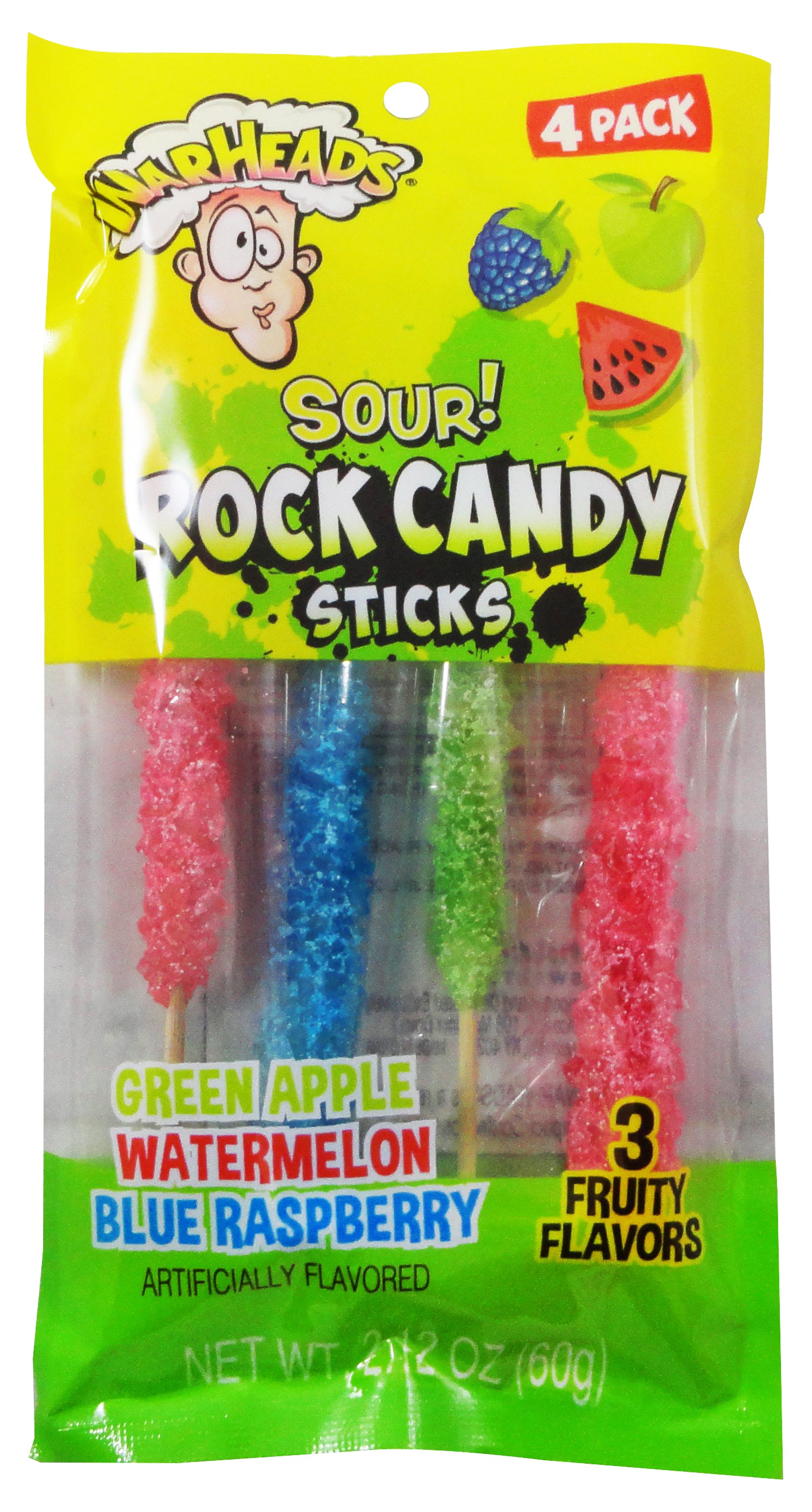 Warheads Sour! Rock Candy Sticks