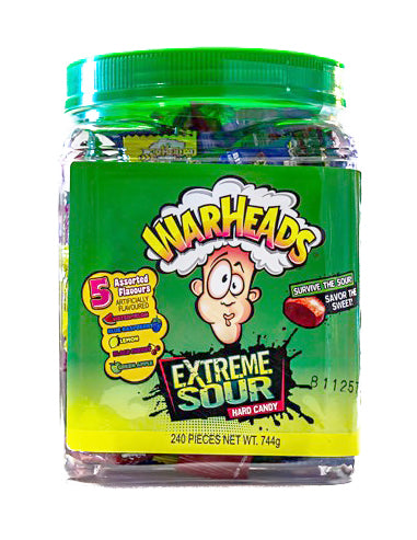 Warheads Extreme Sour Hard Candy 240 Pack